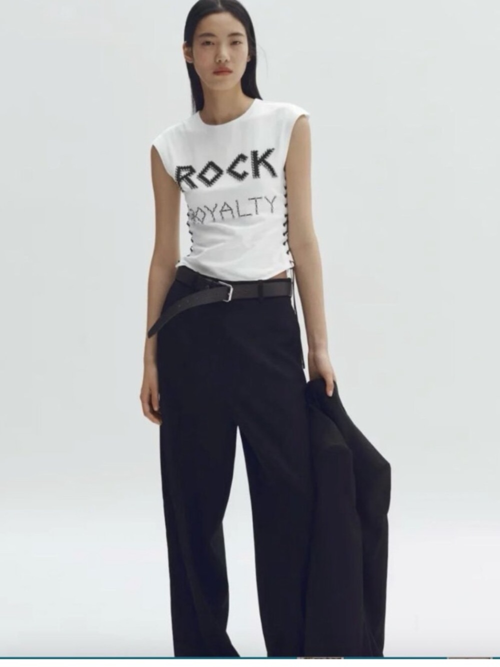 Stella McCartney White Sleeveless 'Rock Royalty' Tank Top